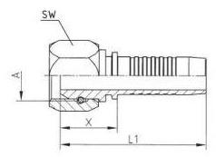 Фитинги BSP Гайка 60°Конус Исполнения 0° Фитинги BSP Гайка 60°Конус Исполнения 0°