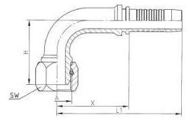 Фитинги BSP Гайка Исполнения 90°