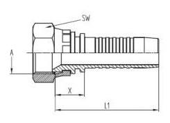 Фитинги JIS Komatsu Исполнения 0°